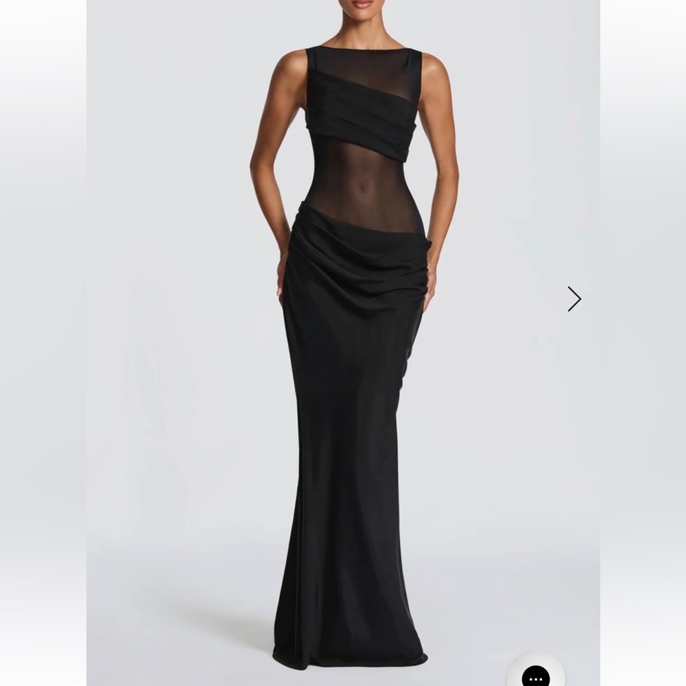 Elegant Black Sheer Maxi Dress